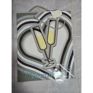 20/$12 "Congratulations" Wedding Engagement Glass Toast Party Gift Bag